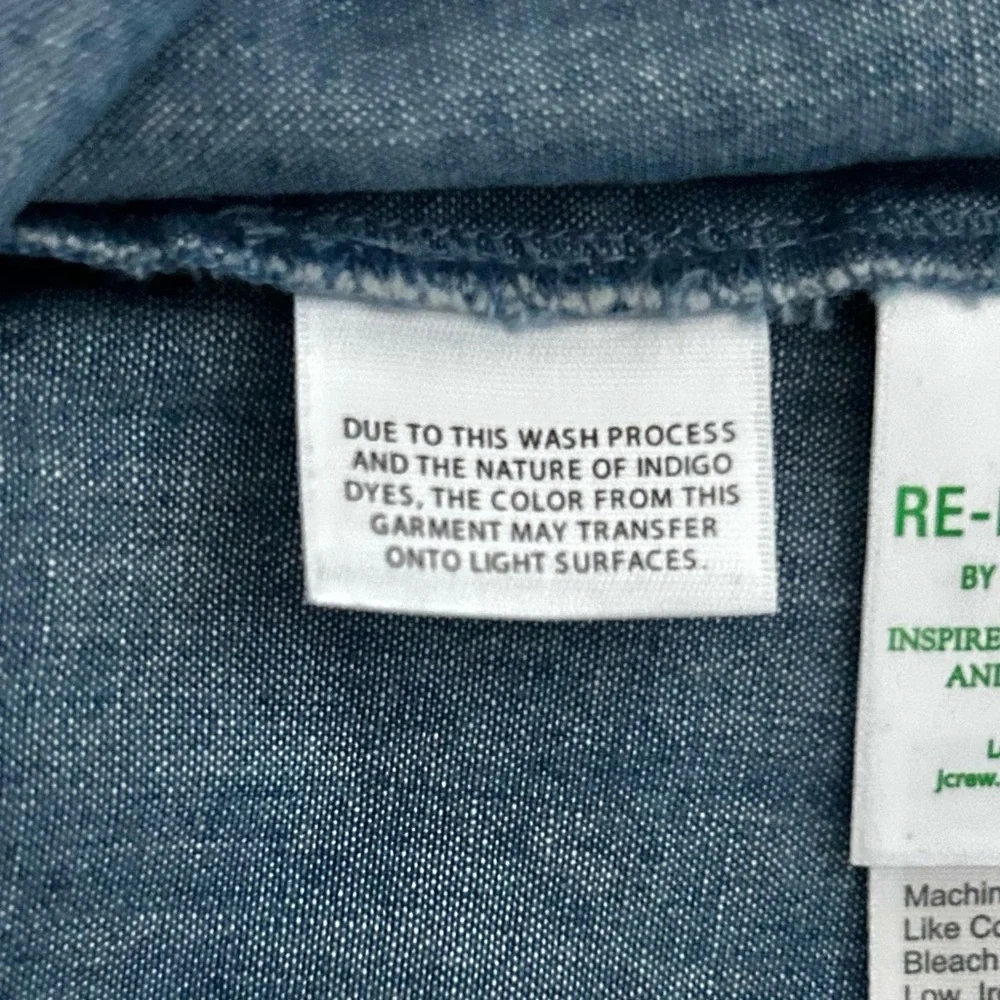 🌸NWT J. Crew Button Down Chambray Dress. Tie Waist. Size: Petite Medium - Picture 12 of 16